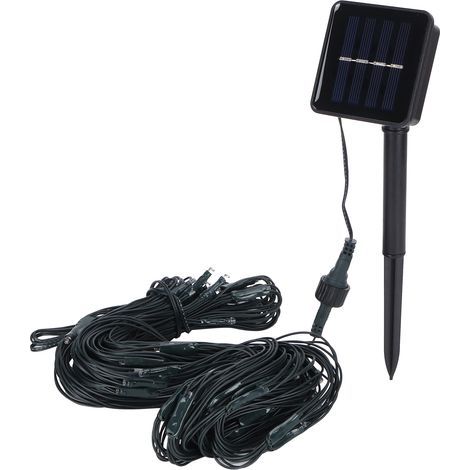 Guirlande Lumineuse Solaire à LED en Filet en Maille Extérieure tanche Lumières Décoratives de Vacances (1.5m x 1.5m)Blanc (1/5)