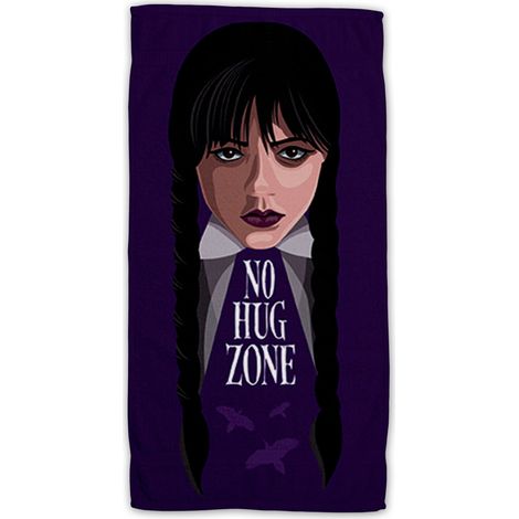 Wednesday No hug Baumwolle Strandtuch Frottee Badetuch mit Premium Druck, 70x140 cm