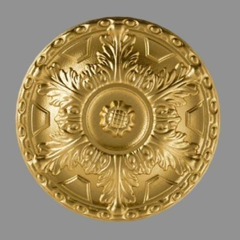 PROVISTON Stuckrosette Polystyrol Durchmesser 400 mm Gold Deckenrosette (1/3)