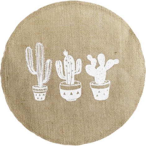 Set de Table Rond Jute "Mexico" 38cm Naturel