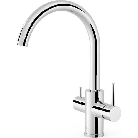 Grifo monomando 2 vías para cocina Tres 23045302 para agua de red y filtrada (1/2)