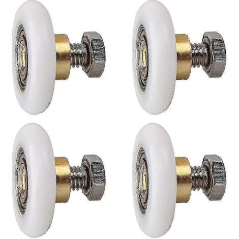 Roulettes de porte de douche coulissantes, lot de 4, diamètre 20 mm (1/4)
