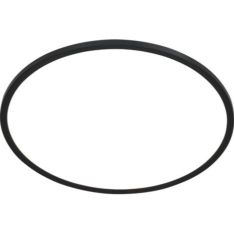Plafonnier LED avec effet rétroéclairage, 22 W, 3000 lm, 4000 K, blanc/noir, rond, Ø 42 cm (1/5)