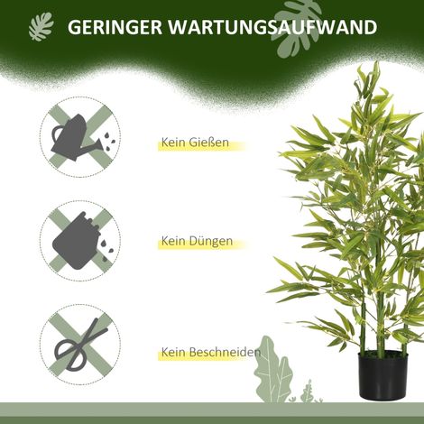 Bambou artificiel grand 90 cm, plante en plastique réaliste, faux bambou en pot, décoration naturelle pour salon, chambre, jardin, plante artificielle robuste (1/5)
