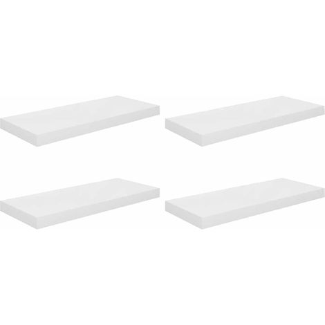Maison Exclusive - Schweberegale 4 Stk. Hochglanz-Weiß 60x23,5x3, (1/5)