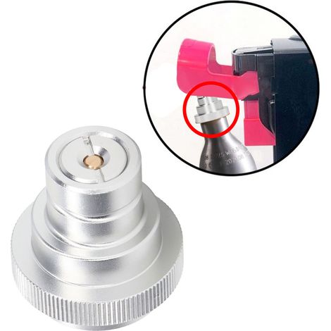 Kompatibel mit den neuen SodaStream DUO / Terra / Art Modellen usw. / Befüllt Gaskartuschen nach / Schnellverschluss-Adapter aus Silber für Natriumcarbonat (1/5)