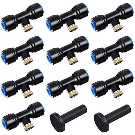 CSPARKV Système D'irrigation Système de Brumisateur Extérieur Kit,Buse de Pulvérisation en Laiton pour Jardin,Atomiseur Buse,avec 10 Buses pour Jardin Terrasse Patio Bricolage (1/5)
