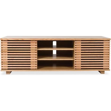 Mobile TV in stile nordico Legno naturale - Quercia solida, Compensato, Legno