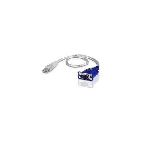 Adaptador Aten 2A-130G USB A a VGA D-Sub de 0,35 m, azul/plateado (1/3)