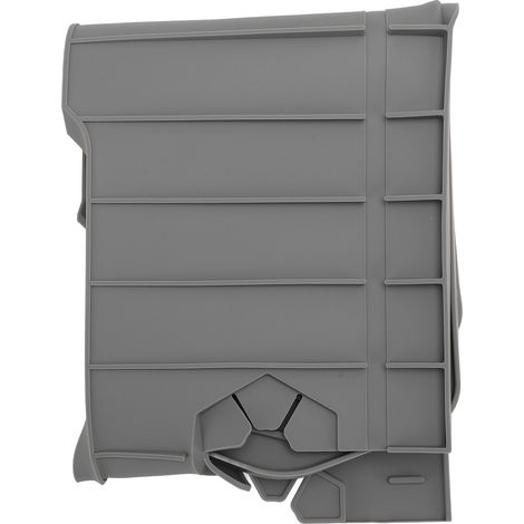 Tapis de robinet en silicone, bac de récupération des égouttoirs, protection de comptoir avec pente, accessoires et gadgets pour évier de cuisine, gris (1/5)