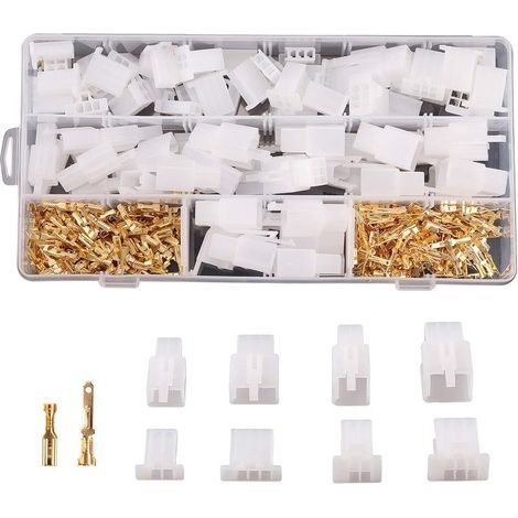 380PCS 2.8mm Automobile Connecteur Kit 2 3 4 6 Broches Automobile Fil Électrique Connecteurs Kit pour Moto Moto Voiture Camion Scooter Bateaux Électrique Instruments (1/5)