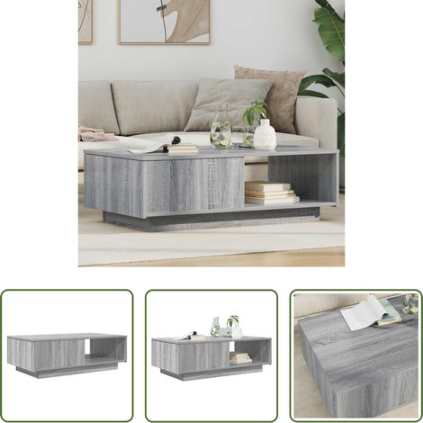 Table basse en bois d'ingénierie - Table basse Gris Sonoma 95 x 55 x 31 cm Bois d'ingénierie (1/5)