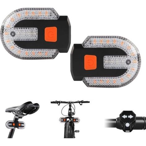 Fanale posteriore per bicicletta senza fili con telecomando e sistema di segnalazione di sicurezza ricaricabile tramite USB (1/5)