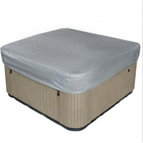 Schutzhülle für quadratischen Whirlpool – Wasserdichtes 190T-Polyestergewebe – Staubdicht und UV-beständig – Inklusive Aufbewahrungstasche – 218 x 218 x 30 cm