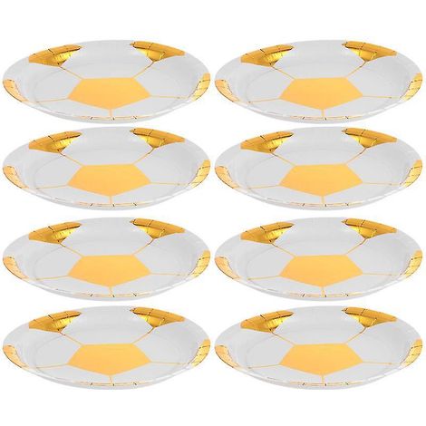 16 assiettes en papier imprimées sur le thème du football (1/3)