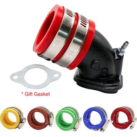 Manchon d'adaptateur d'admission de carburateur rouge pour moto, connecteur d'interface de carburateur (1/5)
