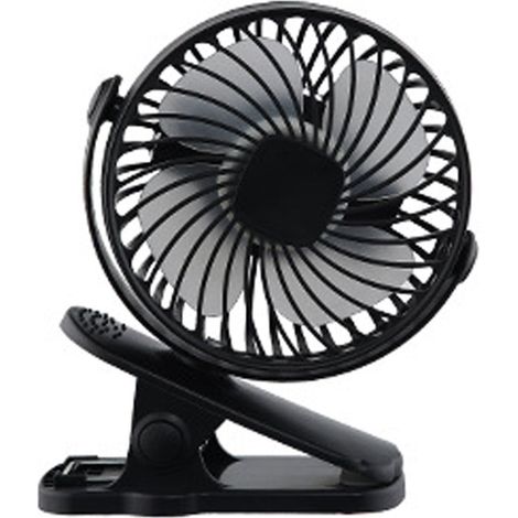Ventilateur à pince 6 pouces, petit ventilateur USB silencieux à 3 vitesses avec un flux d'air puissant