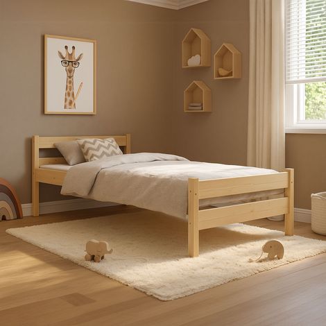 Lit 90x200 sommier inclus Kocot Kids Axel Bois (1/5)