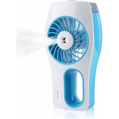 Tragbarer Ventilator, Sprühventilator, USB-Sprühventilator, 3 Geschwindigkeitsstufen, Mini-Tischventilator, 2200-mAh-Akku, persönlicher Luftbefeuchter, leiser Ventilator (1/5)