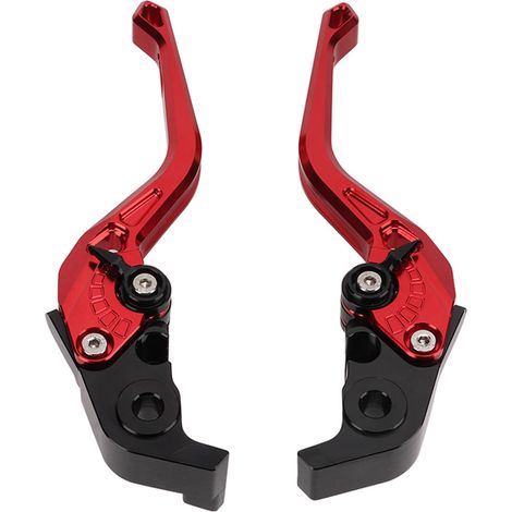 Levier d'embrayage et de frein réglables extensibles en alliage d'aluminium CNC pour DUCATI Streetfighter Panigale, rouge, paire de 2 pièces de rechange (1/5)