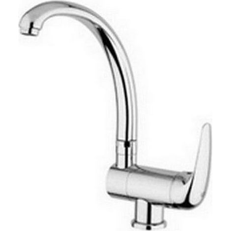 Miscelatore monocomando per lavello con canna orientabile Paffoni serie Duemila DU189CR Cromato - Ottone (1/2)