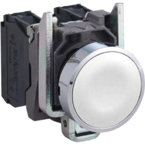 Pulsante Completo filoghiera bianco Ø22 ad impulso 1 NO senza marcatura, bianco (1/5)