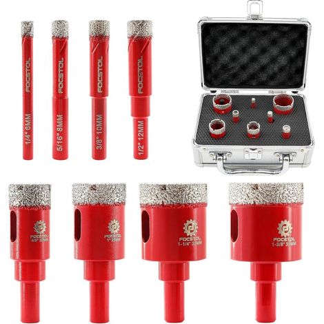 Fliesenbohrer Diamant Set Porzellan Keramik Fliesen Marmor KIT1 (1/5)