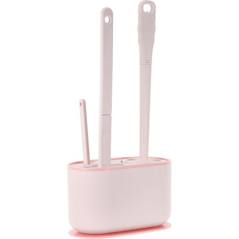 Brosse WC Murale à Long Manche Support Mural Kit de Nettoyage pour Cuvette (1/5)