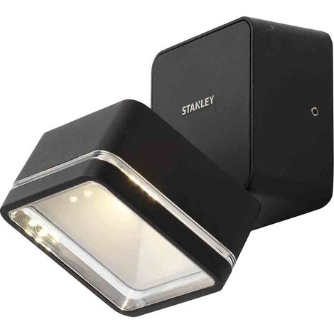 Stanley Tiber Wall Light LED Square Outdoor Adjustable IP65 Fitting - Black (1/5)