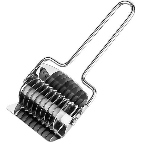 Lot de 2 Machine à Pâtes Manuelle, Rouleau de Roue à Pâtisserie en Acier Inoxydable Coupeur de Pâte de Nouilles (1/5)