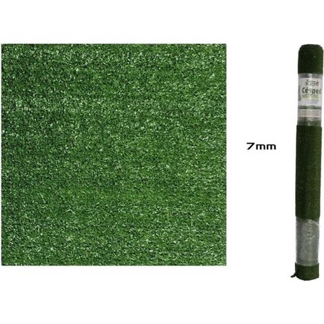Tapis de gazon artificiel - 100 x 1000 cm - 7 mm - Pour intérieur et extérieur - Jardin, balcon, terrasse, aire de jeu