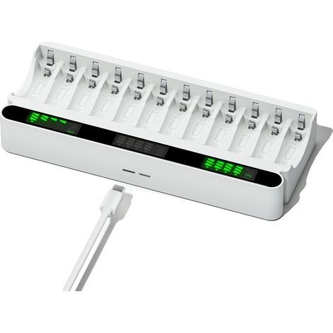 Batteries Rechargeables, Capacité de 3000mAh, Charge Rapide, Seulement chargeur (1/2)