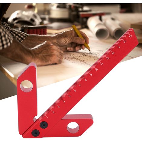 Zentrierwerkzeug für die Holzbearbeitung, quadratisches Zentrierwerkzeug, rechtwinkliger Markierungsmesser 45°/90°, 160 mm. (1/5)