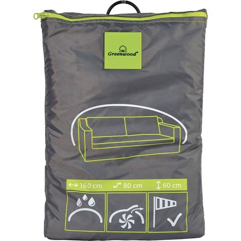 Moia Funda para Sofá de 2 Plazas 160x80 Cm Poliéster Impermeable Gris (1/3)