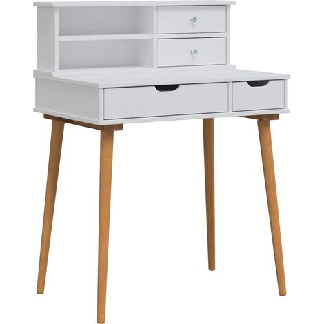 Schminktisch-Set FAUSKE 2 Stk. Weiß 76 x 50 x 103,5 cm vidaXL (1/5)