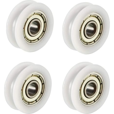 4pcs U roue de guide de roue de rainure Poulie de roulement de boule scellée 6  32  10mm 0.23 " 1.39 