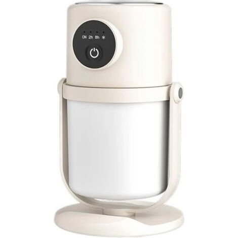 (blanc clair) Petit humidificateur réglable à 360°, machine portable à brume froide, distributeur d'humidité silencieux pour air sec, facile à transporter, opération à une touche (1/5)