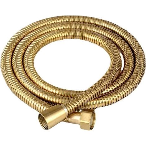 Tuyau de douche flexible anti-pliage doré de 2 m (78 pouces) en acier inoxydable avec connecteur en laiton massif (1/5)