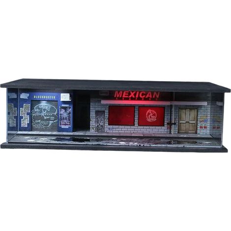 Garage display case for 1/64 scale vehicles, lightweight decoration, DIY parking diorama base, for miniature cars and figurines