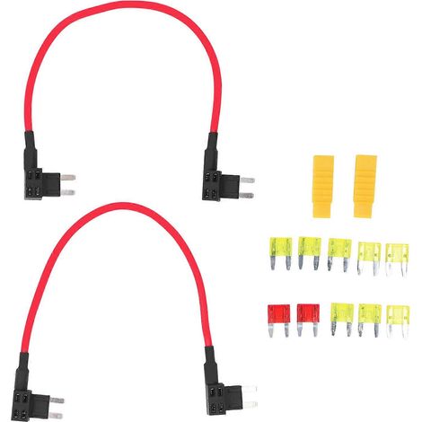 Lot de 2 adaptateurs de fusible et porte-fusible pour câble de dérivation TIPM 14AWG 20 A, accessoires de réparation et de remplacement pour relais de pompe à carburant CBWPR091AA (1/5)