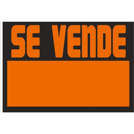 Señal informativa en poliestireno "Se Vende" AC1 Naranja 297X210 mm