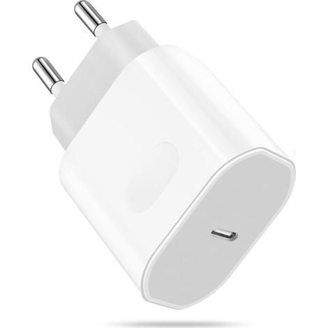 Chargeur 20W USB C Rapide pour iPhone 17/16/15 Pro Max Plus/14 13/12/11/ SE/X/XS/XR/iPad Air, Samsung Galaxy S26/S25/S24/A53/Note 20,Google Pixel,Prise Secteur Adaptateur Type C Bloc USB-C Charge (1/5)