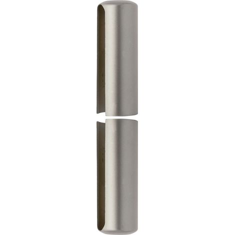 Aufsteckhülse flachrund für Einbohr Türbänder ø 20mm, Aluminium vernickelt matt