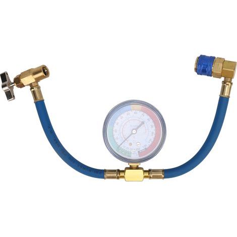 Automotive Air Conditioning Pressure Gauge R134A 0-250 psi with Charging Hose and Single Valve (1/5)