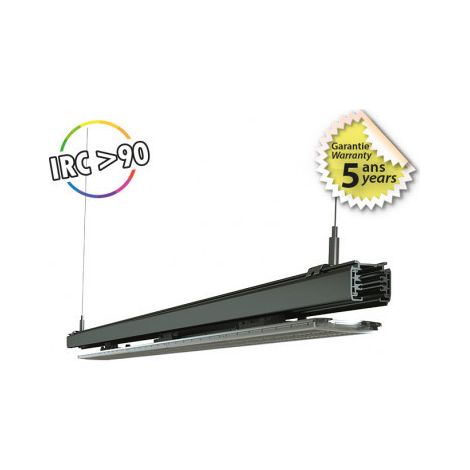 Linéaire LED sur rail Noir 1200mm 28/32/36/40W 4000K - Garantie 5 ans Miidex Lighting® (1/5)