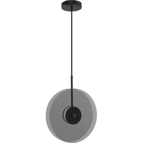 Lampada sospesa verticale CASY nera vetro fumé LED CCT 6W (1/5)