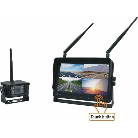 Kit wireless videoretro per trattori con monitor LCD TFT 7" e sistema di registrazione