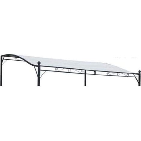 Top Telo di Copertura in Poliestere Ecrù per Gazebo pergola Veranda 3x2,5 mt