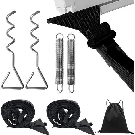 Store TempêTe pour Camping-Car, TempêTe Accessoires De Camping  2 MéThodes De Connexion, Accessoire Camping Car, Kit De Fixation Store Banne Universelle De Tente, Caravane Et Tendeurs (1/5)