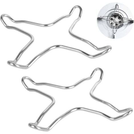 Lot de 2 réducteurs à gaz en acier inoxydable pour plaque de cuisson à gaz, plaque de cuisson, plaque de cuisson, plaque de cuisson, dessous de plat, support de wok, casserole à gaz